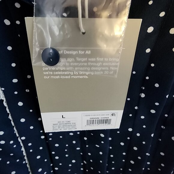NWT Jason Wu for Target 20th Anniversary Navy Polka‑Dot Dress – Sleeveless Shift - Picture 6 of 9